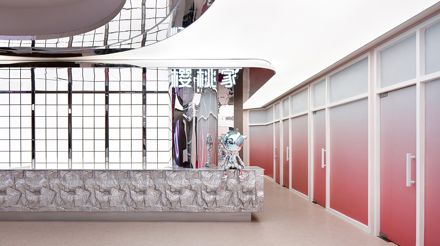 美容院設計,美容店設計,護膚店設計,美容院設計案例,醫美空間設計,醫美中心,貴州CHERRYHOUSE櫻桃家醫療美容抗衰中心,貴州,樓房花朶設計