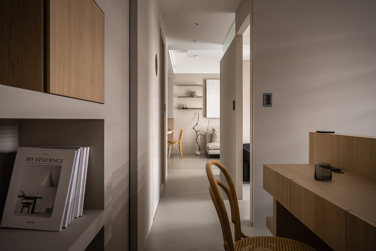 由象空間,公寓設計,公寓設計方案,60㎡,禪意,水磨石,微水泥