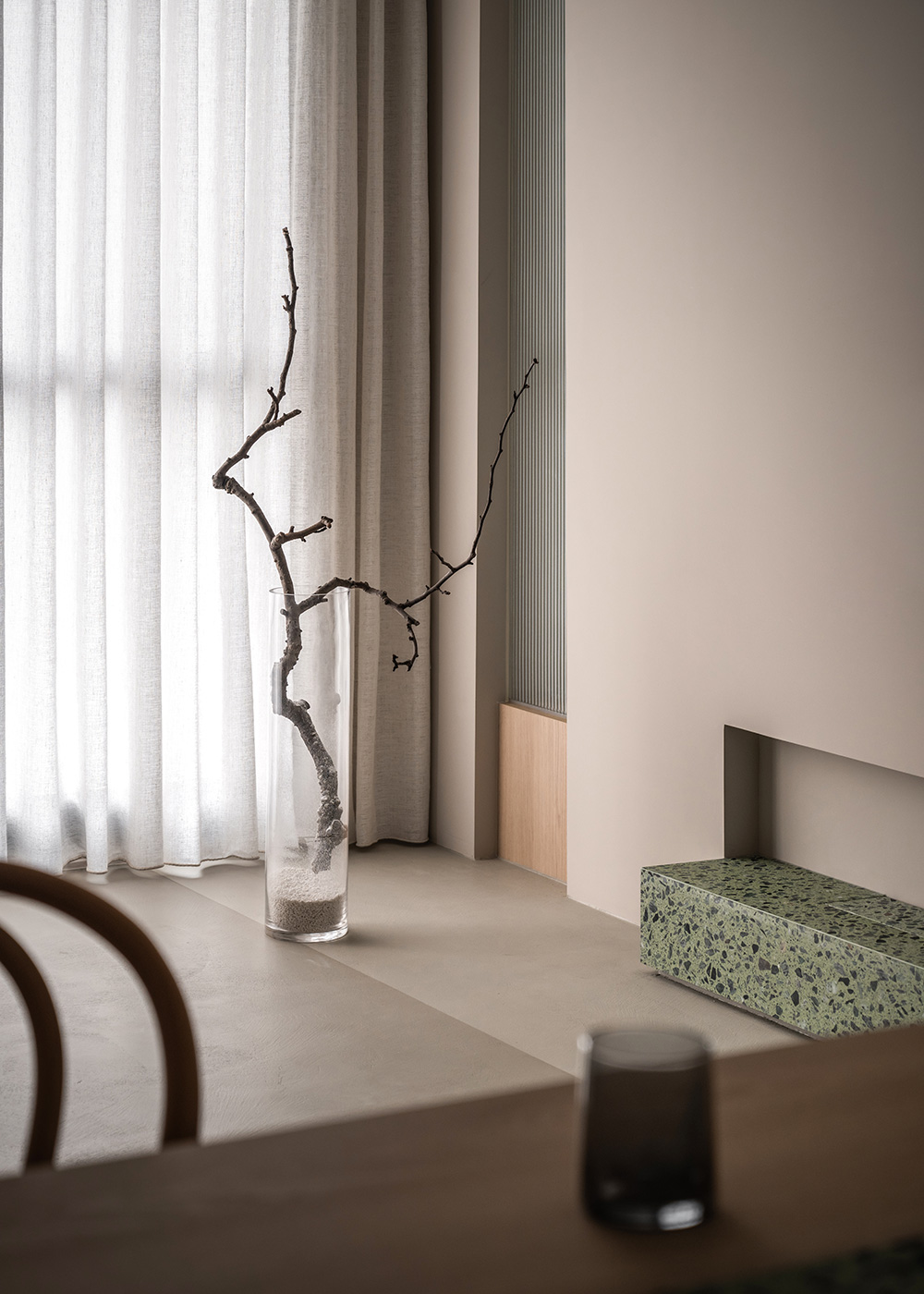 由象空間,公寓設計,公寓設計方案,60㎡,禪意,水磨石,微水泥