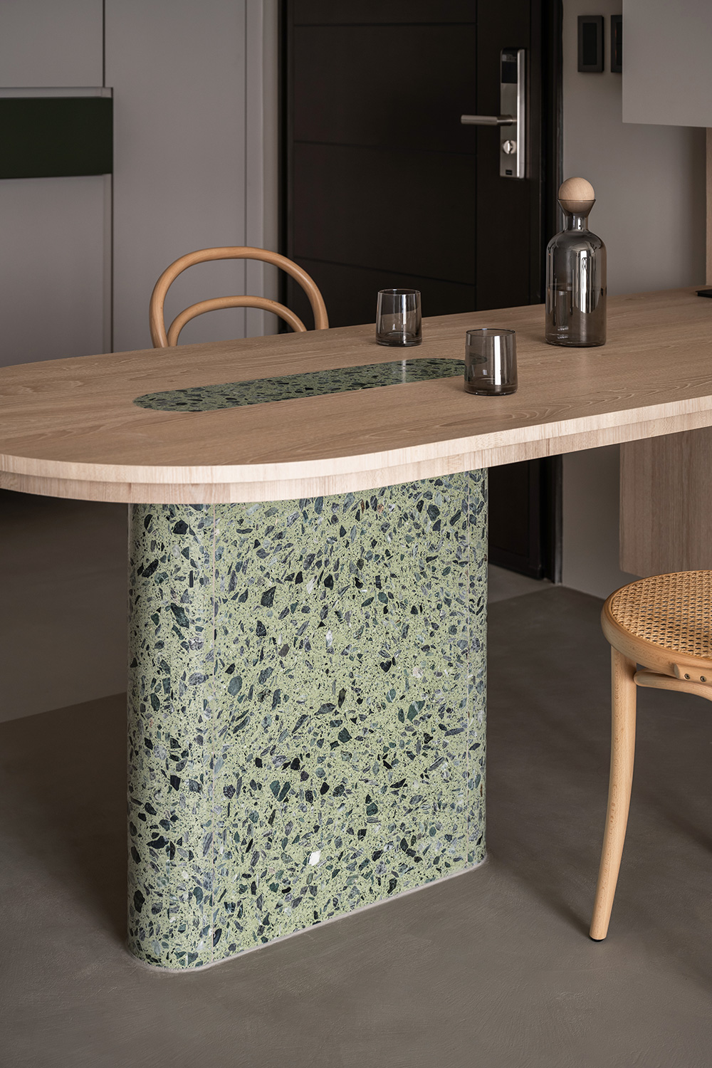 由象空間,公寓設計,公寓設計方案,60㎡,禪意,水磨石,微水泥