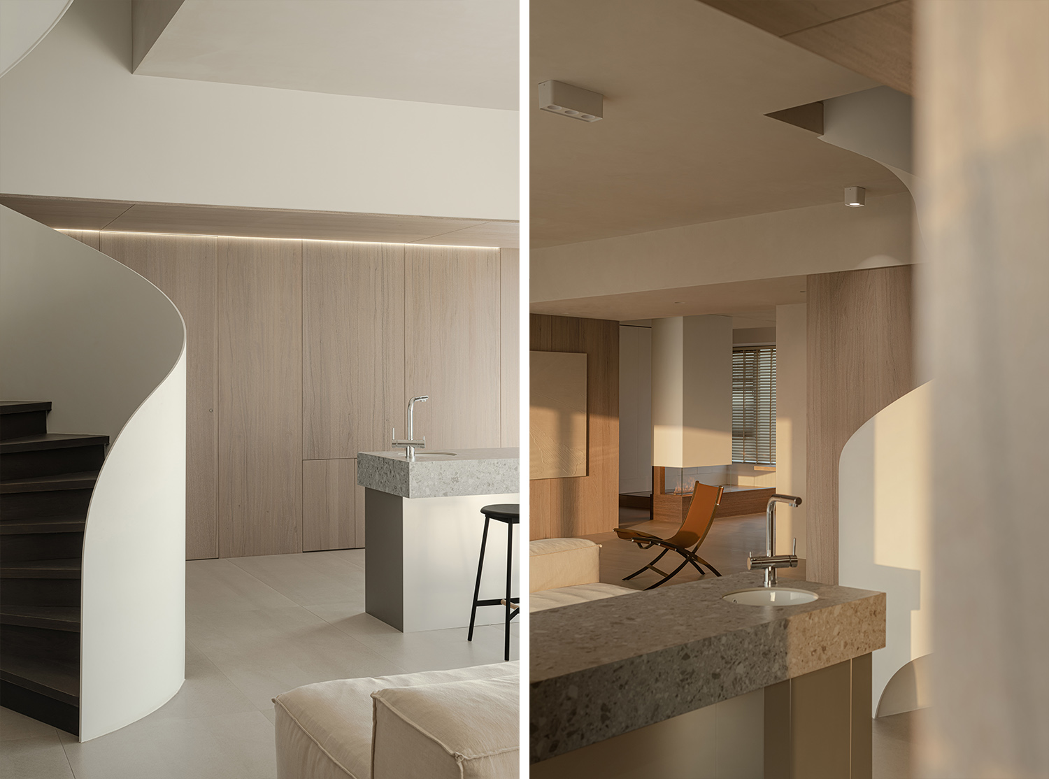 住宅設計,複式空間設計,現代風格複式設計,206㎡複式設計,206㎡,奶油風住宅,微水泥,複式住宅設計案例,複式住宅設計方案,成都,成都一個值得虛度光陰的家,璞采空間設計