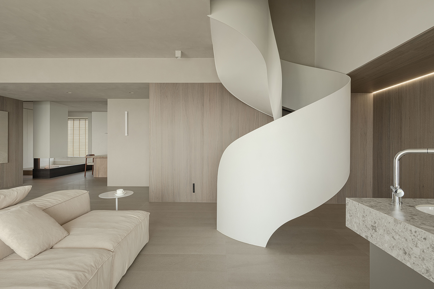 住宅設計,複式空間設計,現代風格複式設計,206㎡複式設計,206㎡,奶油風住宅,微水泥,複式住宅設計案例,複式住宅設計方案,成都,成都一個值得虛度光陰的家,璞采空間設計