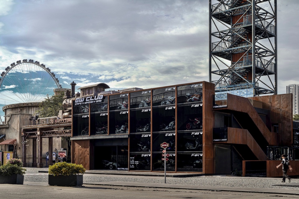 酒吧設計,主題酒吧設計,機車主題酒吧設計,酒吧設計案例,酒吧設計方案,酒吧裝修,酒吧外立麵改造,佛山順德EWclub機車主題威士忌酒吧,佛山順德,超然建築工作室