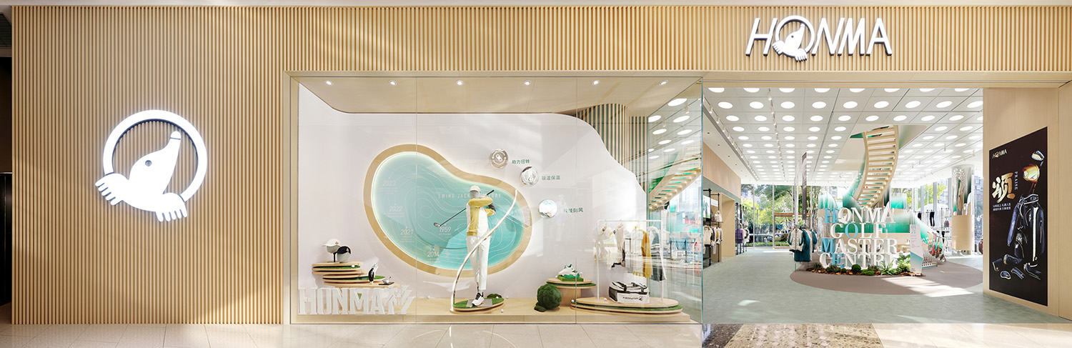 零售店設計,服裝零售店設計,服裝店設計,戶外品牌服裝零售店設計,零售店設計案例,零售店設計方案,上海HONMA之家新天地店,上海,DCDC DESIGN