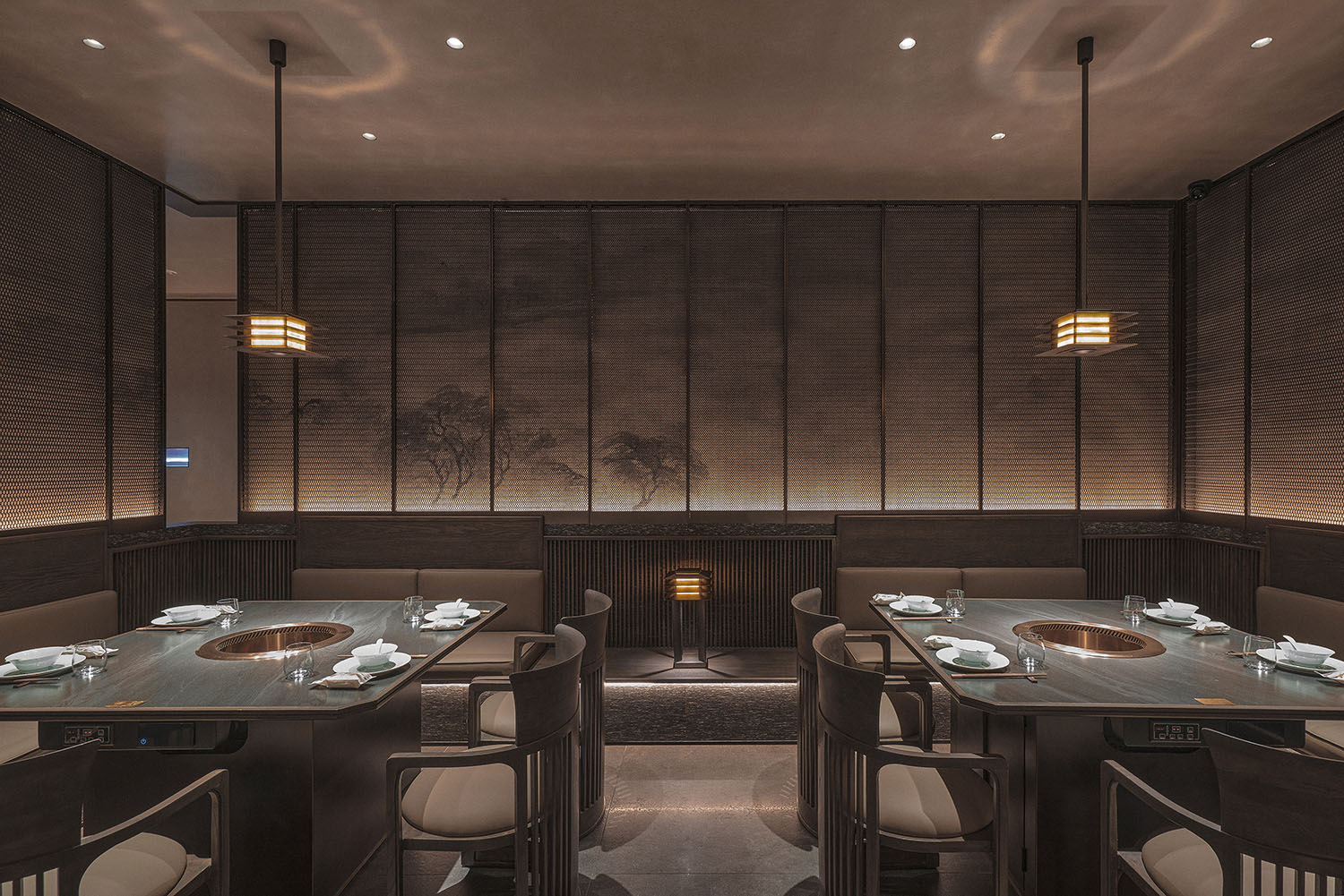 餐廳設計,火鍋店設計,火鍋店設計案例,火鍋店設計方案,火鍋店裝修,主題餐廳設計,中式火鍋店設計,休閑餐廳設計,大連山城火鍋鼎味,大連,林恩設計