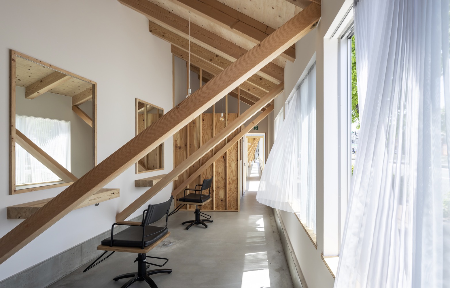 理發店設計,Office for Environment,日本,極簡風格理發店設計,美容店,美發沙龍店,美發沙龍店設計,美容院,YOKONAGAYA,大板