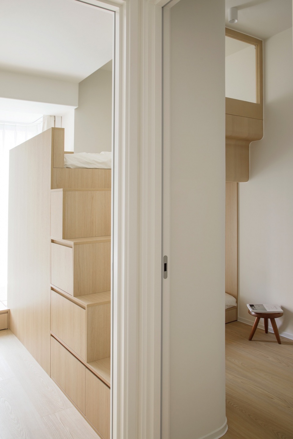 85㎡住宅設計,85㎡,住宅設計,家裝設計,小戶型設計,公寓設計,住宅設計案例,住宅設計方案,極簡風格住宅設計,舊房改造,住宅翻新,北京,北京住宅《疊屋》橫與縱的空間重塑,辰境設計