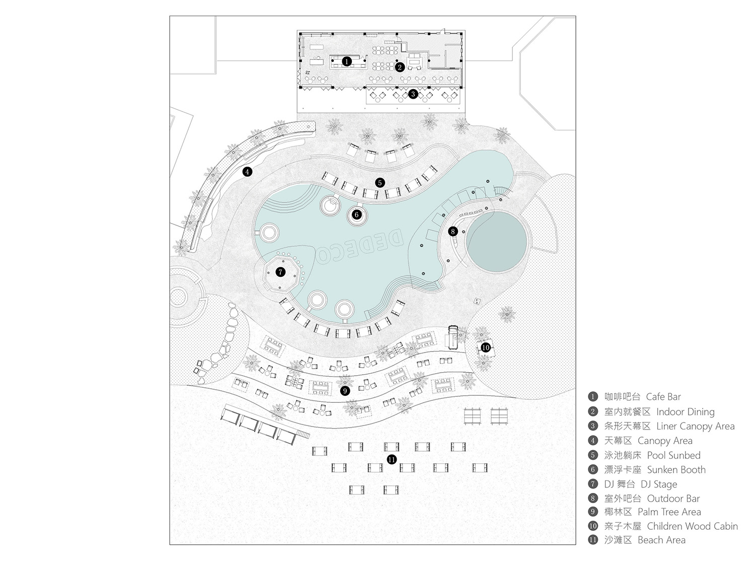 酒吧設計方案,酒吧設計,酒吧設計案例,酒吧裝修,海邊酒吧設計,現代風格酒吧設計,海南萬寧神州半島DEDECO Beach Club酒吧,海南萬寧,Basistudio本所設計