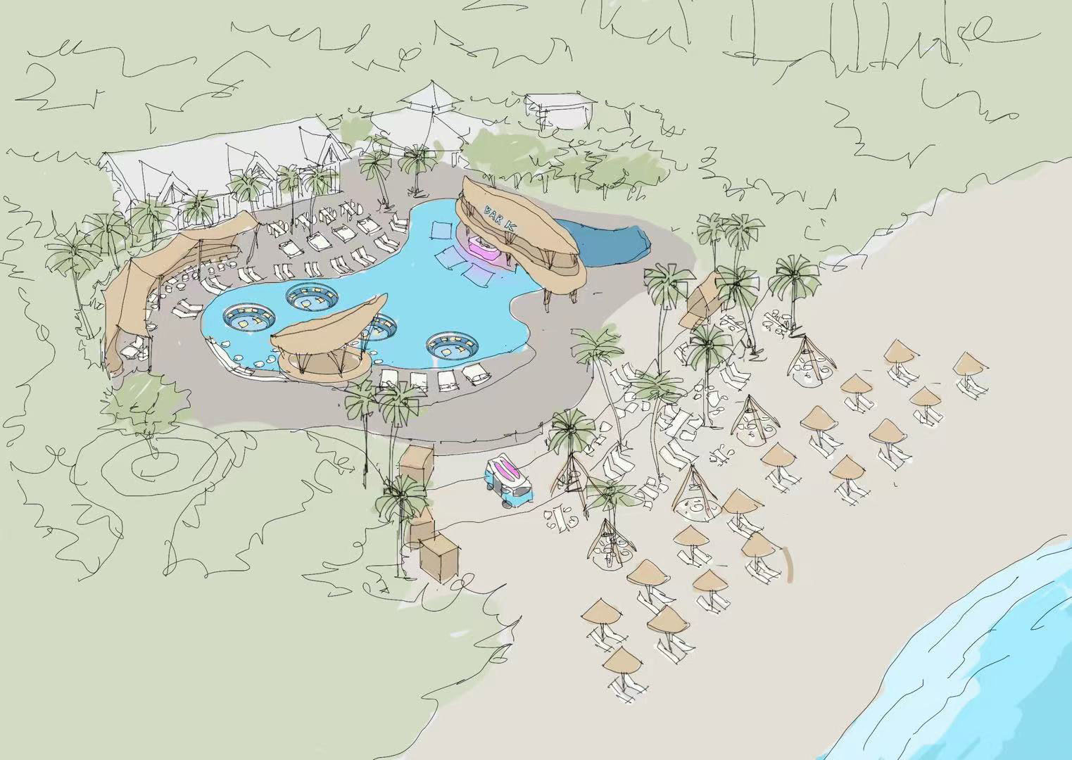 酒吧設計方案,酒吧設計,酒吧設計案例,酒吧裝修,海邊酒吧設計,現代風格酒吧設計,海南萬寧神州半島DEDECO Beach Club酒吧,海南萬寧,Basistudio本所設計