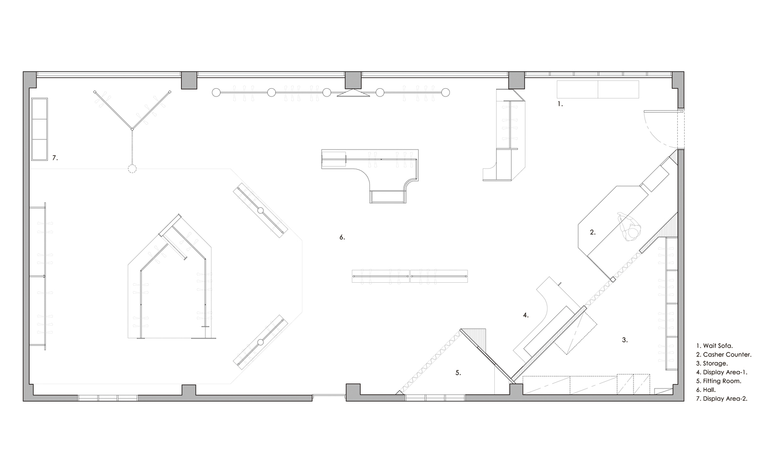 精品店設計,服裝店設計,design by 83,服裝店設計方案,服裝店設計案例,Insilence Seongsu Store,韓國,123㎡,服裝旗艦店,韓國,首爾