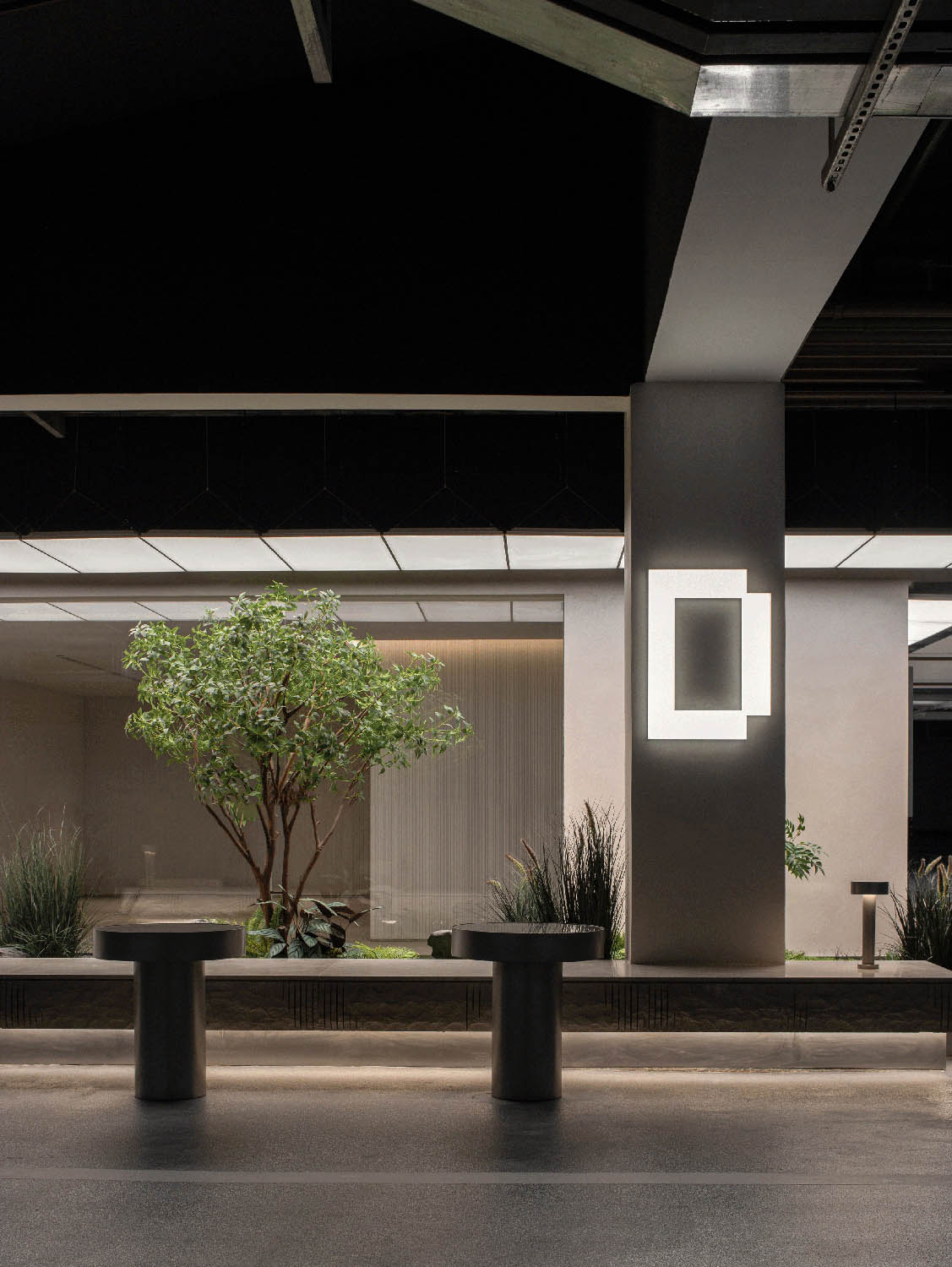 接待大堂設計,辦公樓接待大堂設計,電梯間設計,公共空間設計,辦公樓衛生間設計,杭州黃龍國際中心四期「微交互」擬態未來辦公方式,杭州,TOMO東木築造