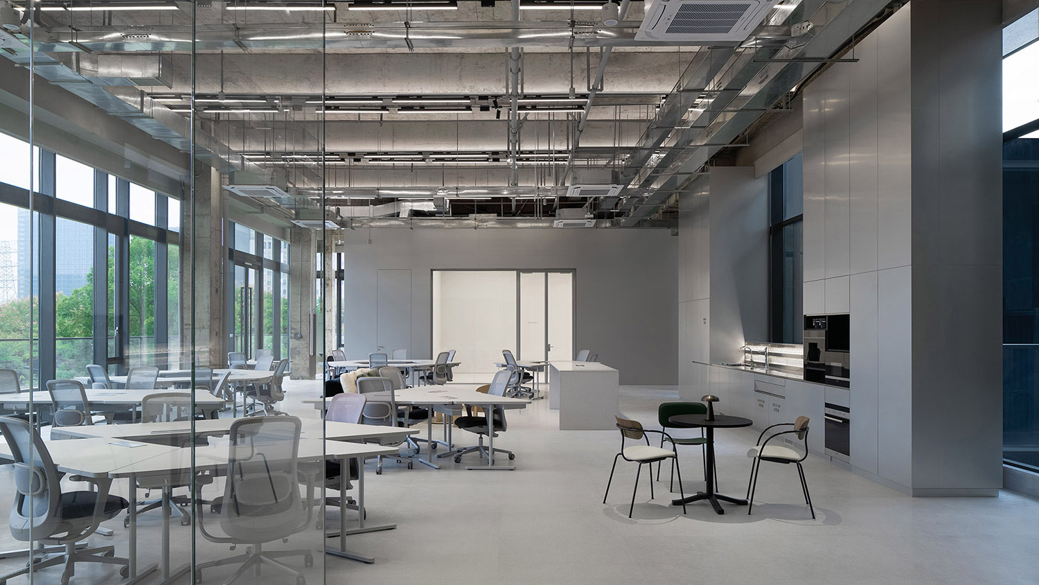 辦公室設計,辦公室設計案例,服裝公司辦公室設計,辦公室設計方案,開放式辦公室設計,直播間設計,服裝公司直播間設計,辦公室裝修,綾致時裝杭州直播空間,杭州,艾舍爾設計