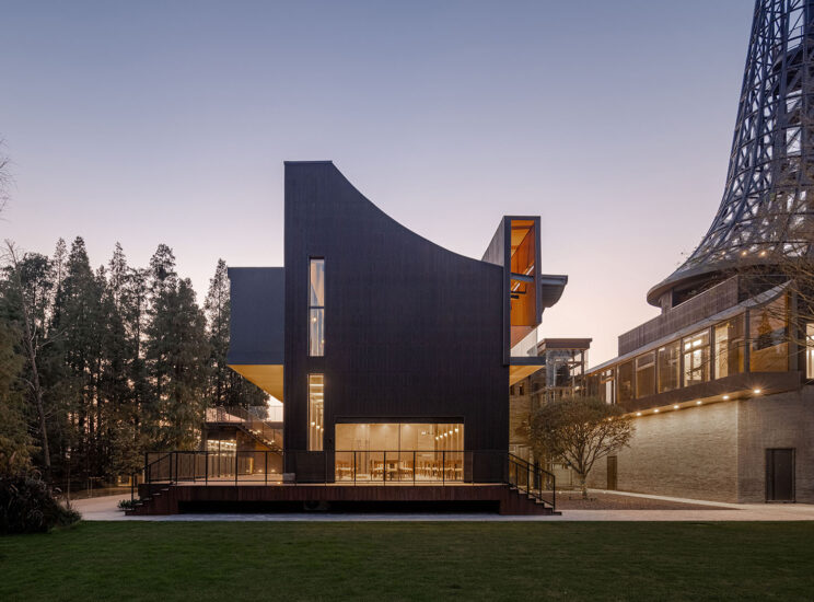 嚴暘建築設計 | 浙江桐鄉濮院紅旗漾杉林部落共享餐廳