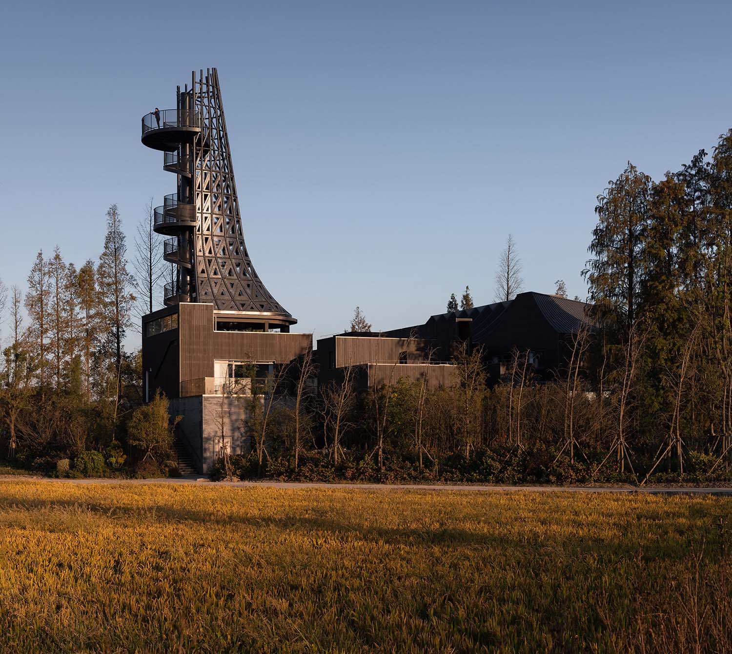 餐廳設計,共享餐廳設計,餐廳改造,鄉村旅遊餐廳設計,公共空間設計,鄉村公共空間設計,鄉村建築設計,餐廳設計案例,浙江桐鄉濮院紅旗漾杉林部落共享餐廳,浙江桐鄉,嚴暘建築設計