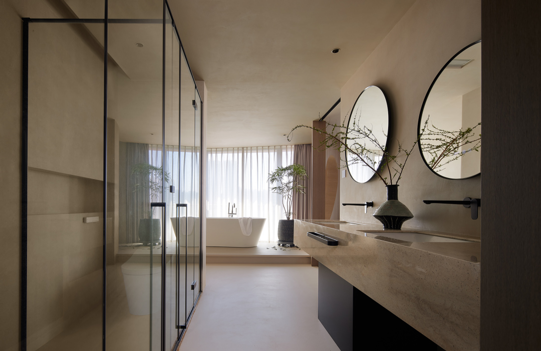 住宅設計,大平層設計,現代風格大平層設計,360㎡大平層設計,360㎡,奶油風住宅,微水泥,奶油風軟裝,大平層設計案例,大平層設計方案,深圳,深圳大平層光影敘境,時光築造空間設計