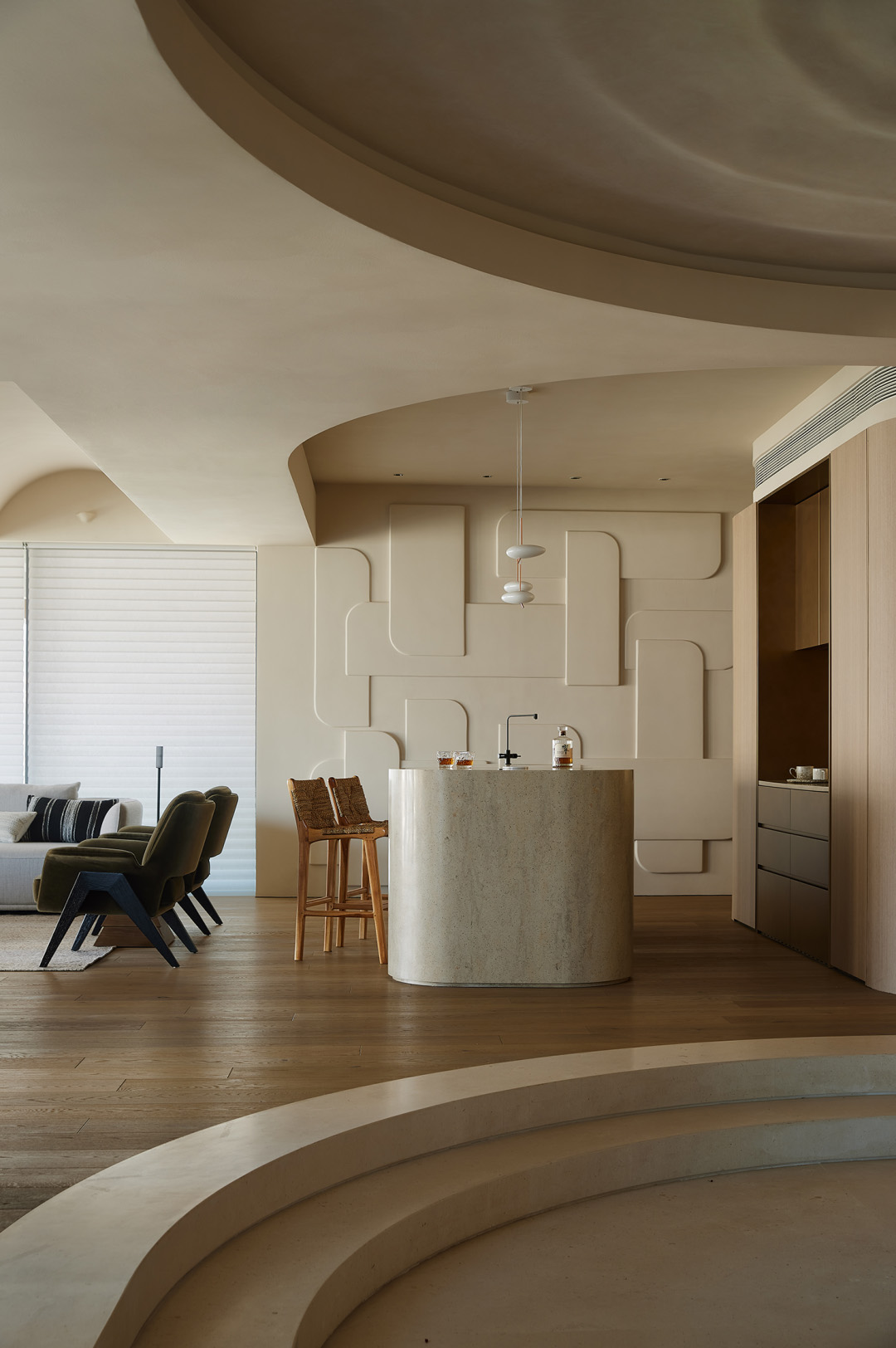 住宅設計,大平層設計,現代風格大平層設計,360㎡大平層設計,360㎡,奶油風住宅,微水泥,奶油風軟裝,大平層設計案例,大平層設計方案,深圳,深圳大平層光影敘境,時光築造空間設計