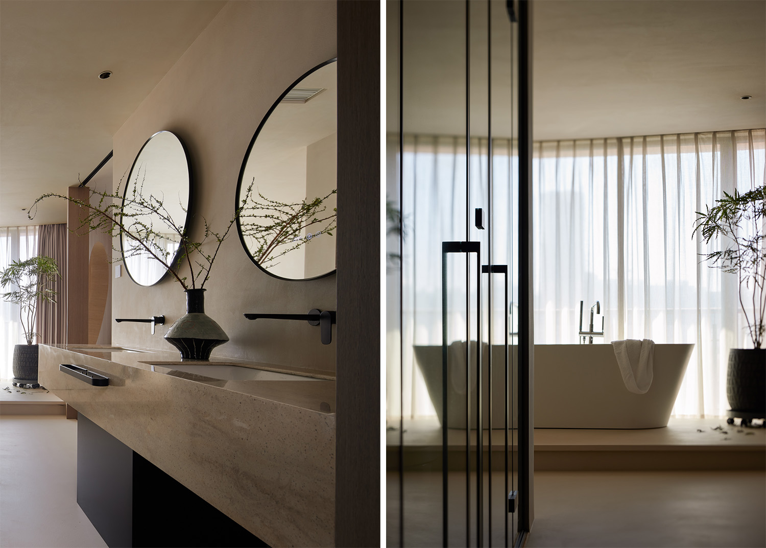 住宅設計,大平層設計,現代風格大平層設計,360㎡大平層設計,360㎡,奶油風住宅,微水泥,奶油風軟裝,大平層設計案例,大平層設計方案,深圳,深圳大平層光影敘境,時光築造空間設計