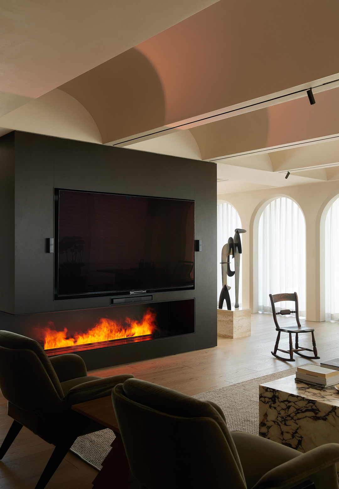 住宅設計,大平層設計,現代風格大平層設計,360㎡大平層設計,360㎡,奶油風住宅,微水泥,奶油風軟裝,大平層設計案例,大平層設計方案,深圳,深圳大平層光影敘境,時光築造空間設計