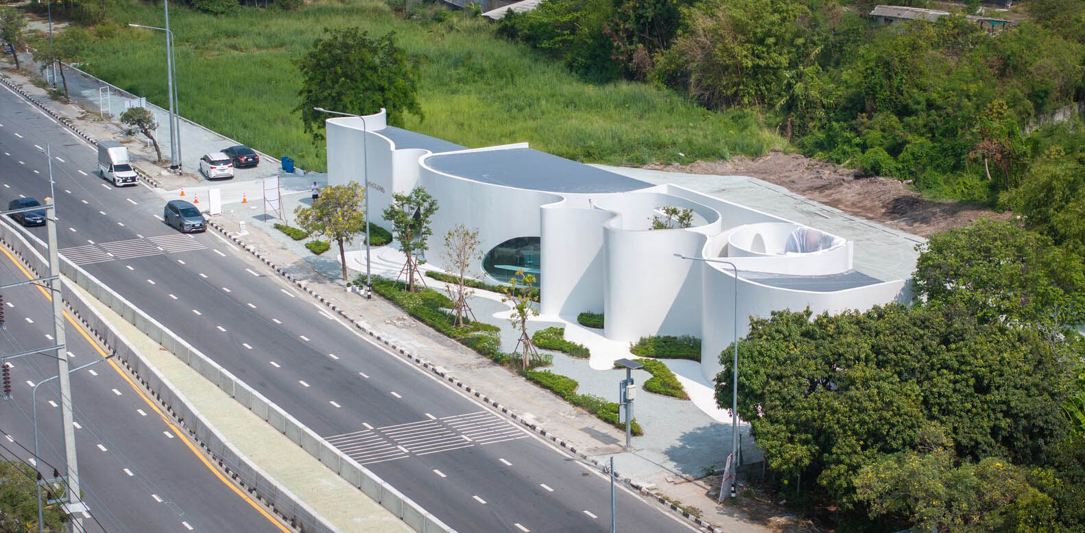 Unknown Surface Studio,咖啡廳設計案例,咖啡店設計,泰國,曲線美學,400㎡,Uncloud Coffee,咖啡廳設計,網紅咖啡廳,創意咖啡店