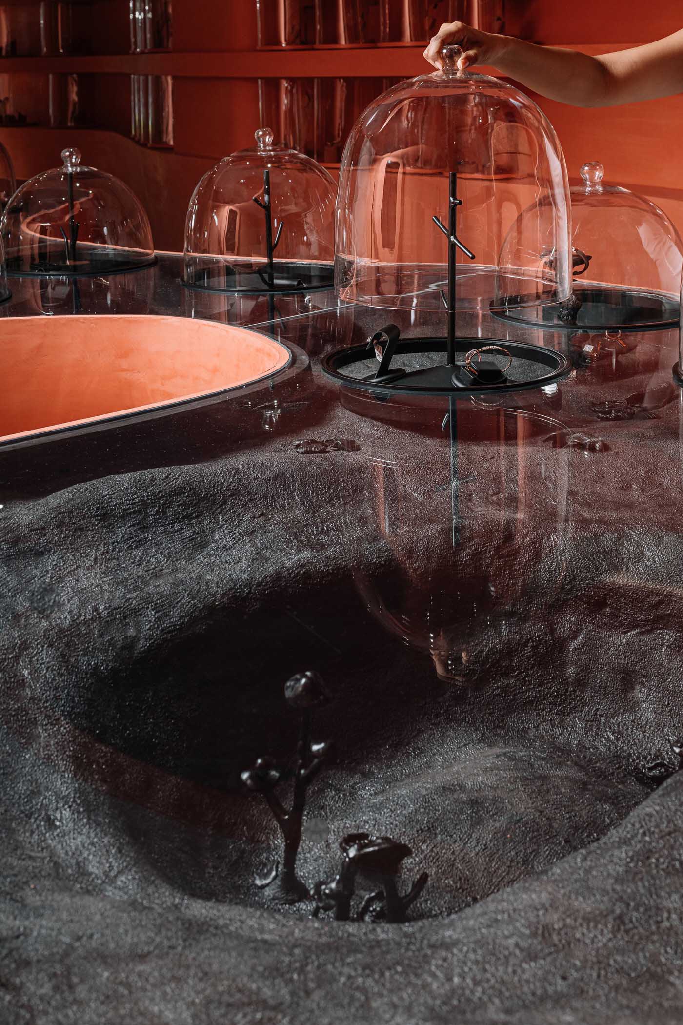 珠寶店設計,MUSELAB,商店設計,珠寶店設計案例,珠寶店設計方案,珠寶店裝修,印度,珠寶精品店,陶土色