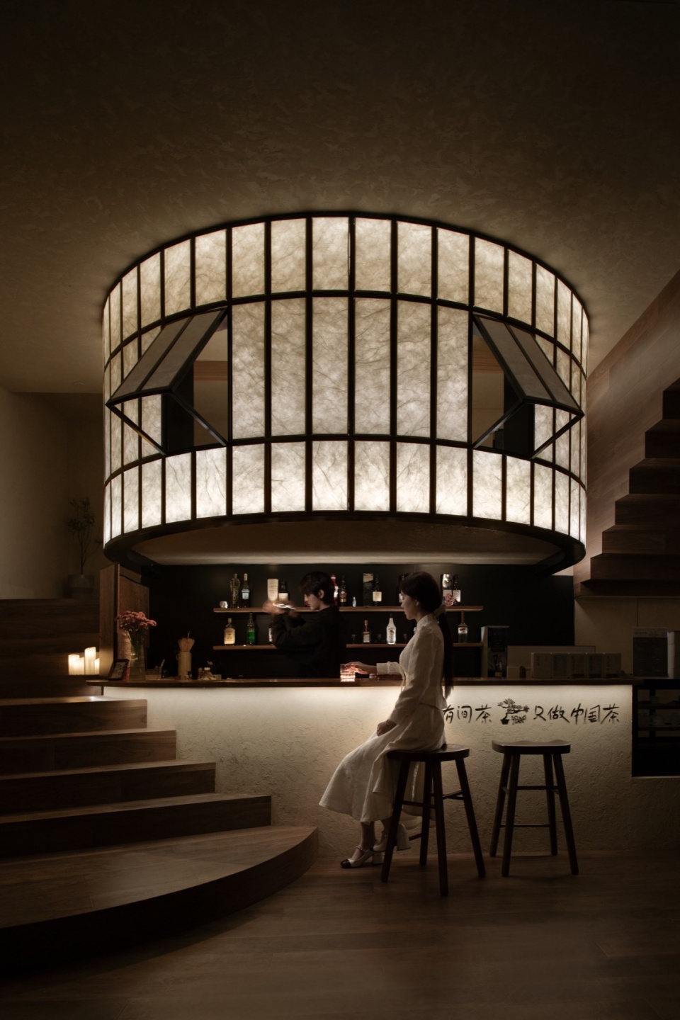 茶室設計,酒吧設計方案,酒吧設計,日茶夜酒,日茶夜酒空間設計,茶室設計案例,茶室裝修,杭州淞下有間茶,杭州,零墨築造