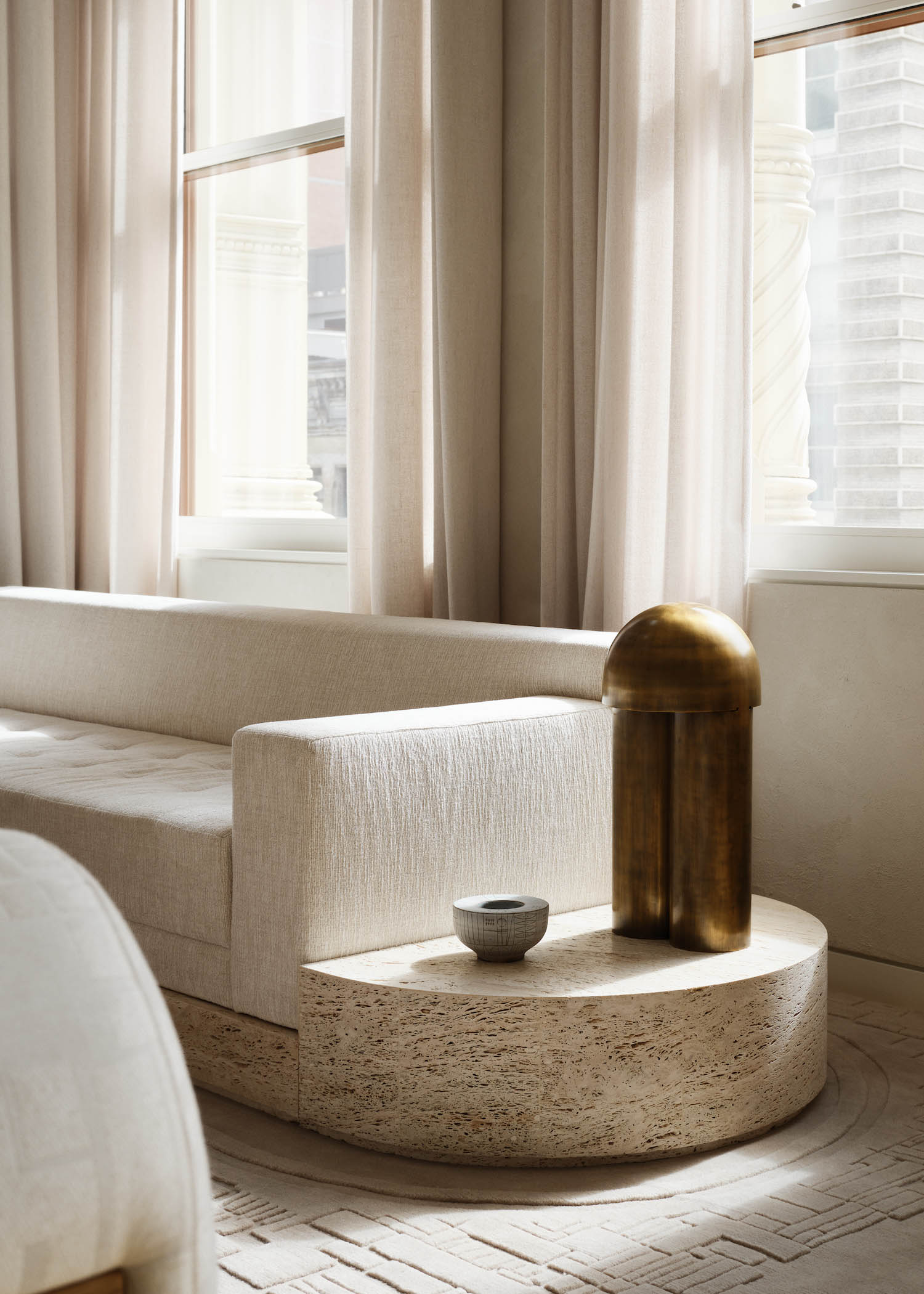 住宅設計,公寓設計,Timothy Godbold,紐約,公寓設計案例,公寓設計方案,中性色,高挑空客廳