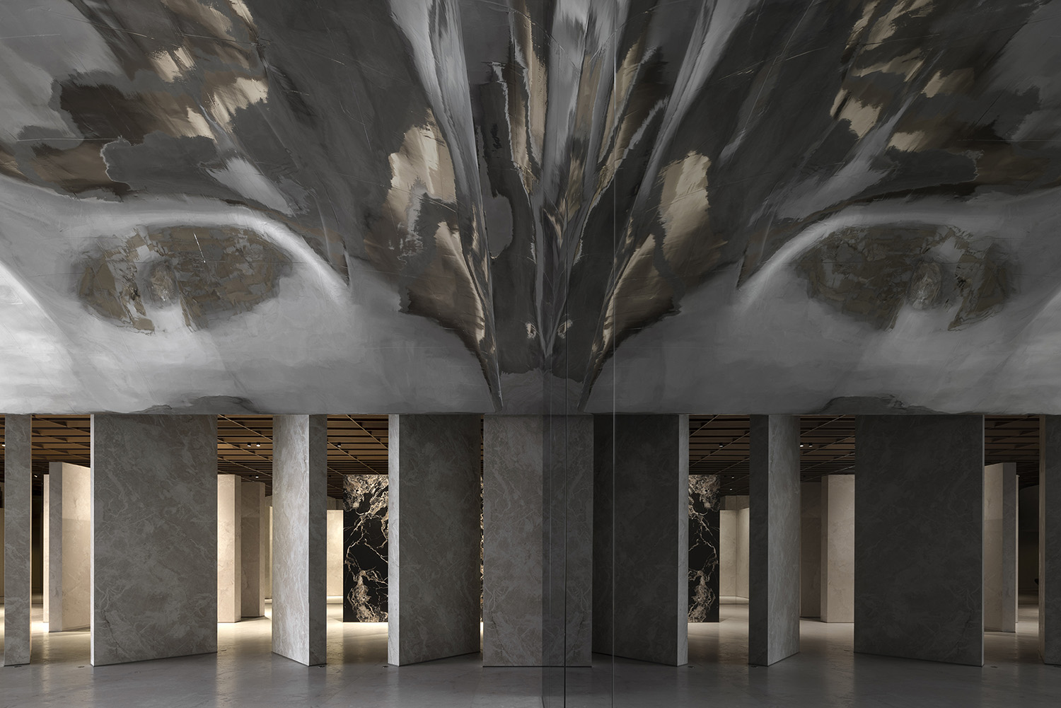 商業空間,瓷磚展廳,展廳,展廳設計,企業展廳,材料展廳設計,歐文萊瓷磚,佛山歐文萊總部大地主義展館,佛山,艾克建築設計,謝培河