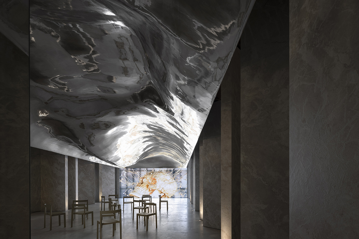 商業空間,瓷磚展廳,展廳,展廳設計,企業展廳,材料展廳設計,歐文萊瓷磚,佛山歐文萊總部大地主義展館,佛山,艾克建築設計,謝培河