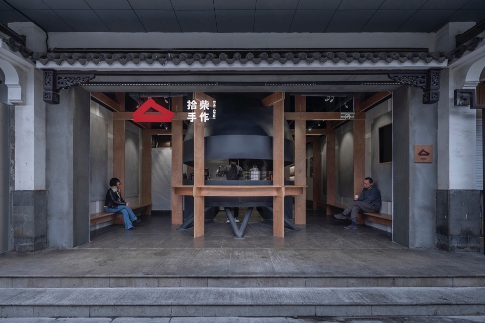 茶飲店設計,主題茶飲店設計,圍爐煮茶,水果茶店設計,商店設計,拾柴手作蘇州觀前街店,蘇州,空間站建築師事務所