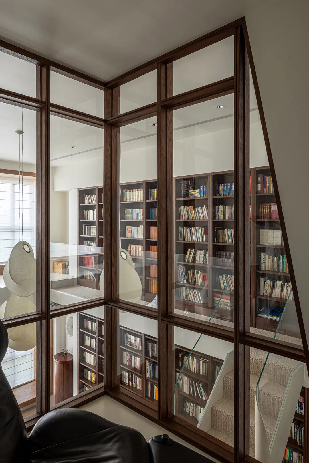 201㎡複式設計,201㎡,複式設計案例,複式設計,家裝設計,原木風設計,微水泥,現代風格住宅設計,北京複式住宅「書屋」,北京,與空間設計