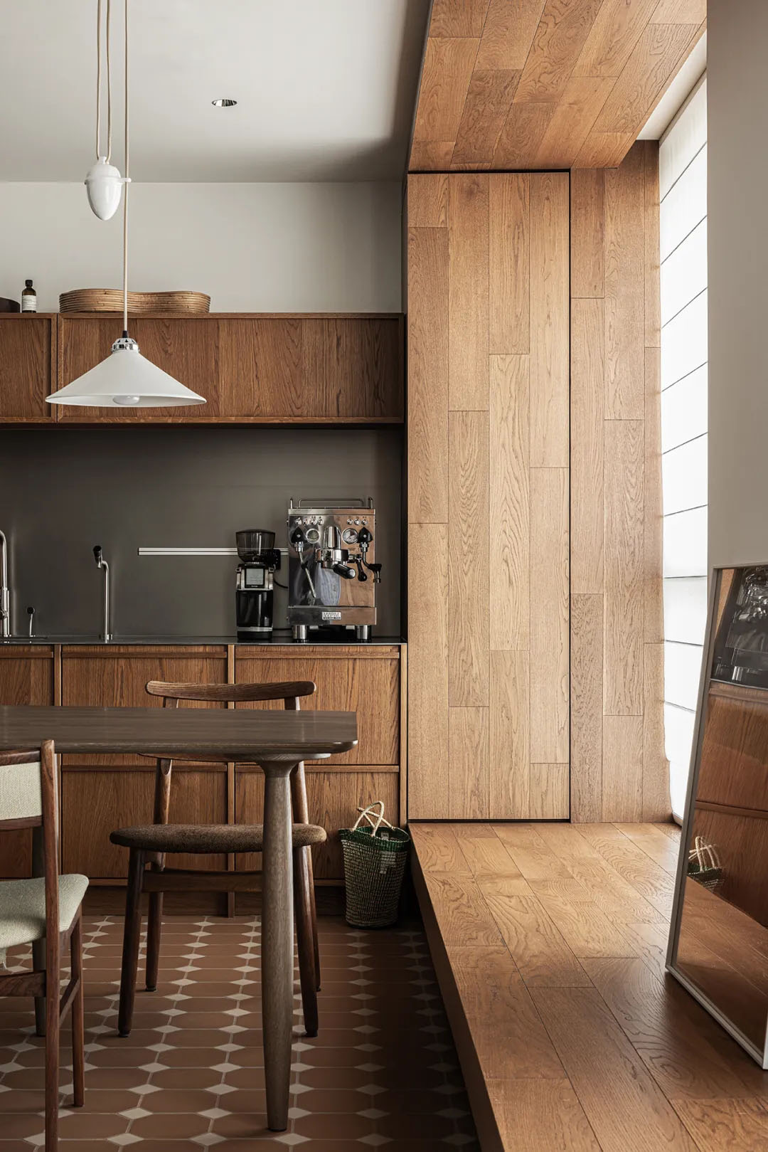 201㎡複式設計,201㎡,複式設計案例,複式設計,家裝設計,原木風設計,微水泥,現代風格住宅設計,北京複式住宅「書屋」,北京,與空間設計