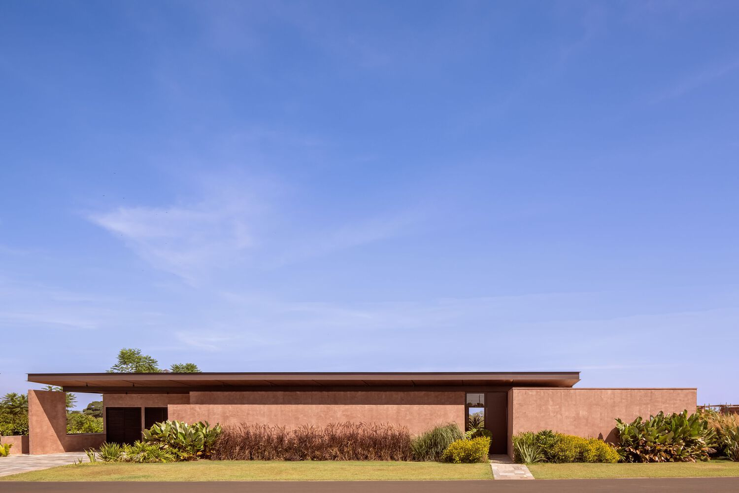 VAGA,別墅設計,開放式,平層別墅,別墅設計案例,別墅設計方案,巴西,赤陶色