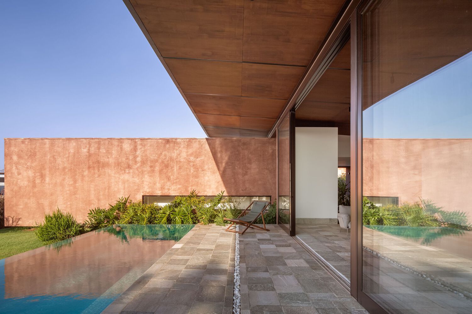 VAGA,別墅設計,開放式,平層別墅,別墅設計案例,別墅設計方案,巴西,赤陶色