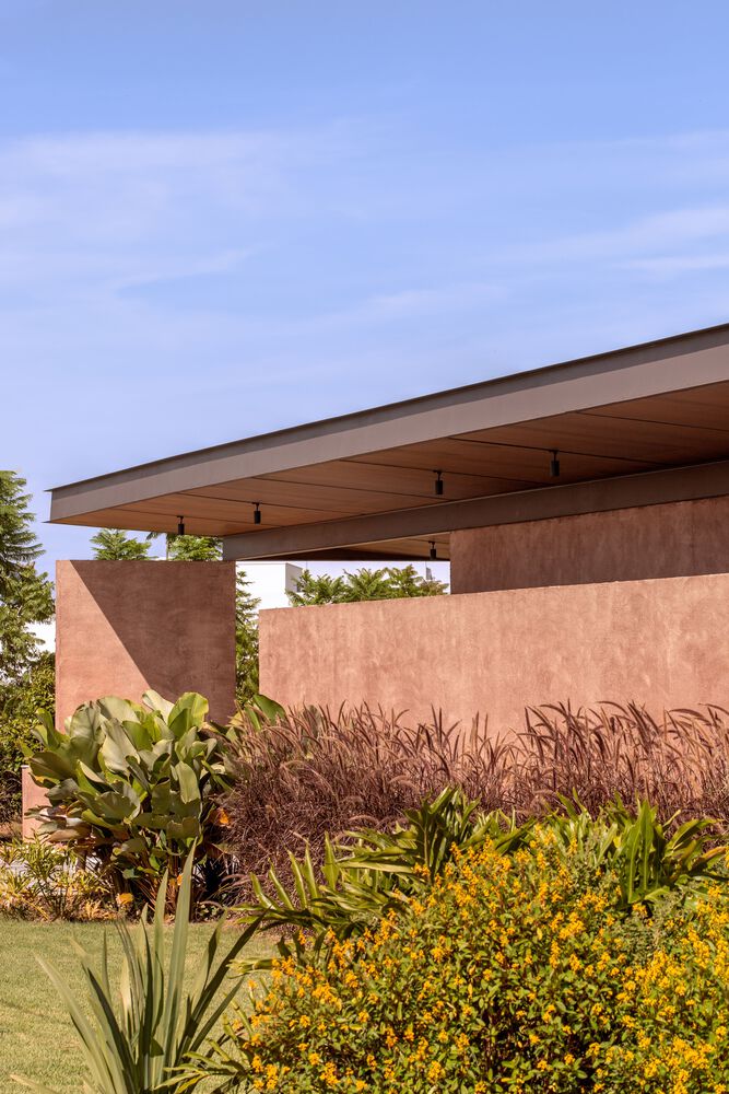 VAGA,別墅設計,開放式,平層別墅,別墅設計案例,別墅設計方案,巴西,赤陶色