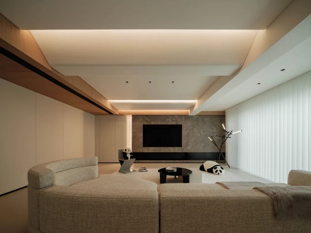 300㎡大平層設計,300㎡,微水泥,住宅設計,現代風格家裝設計,大平層設計,大平層設計案例,大平層設計方案,福建南平大平層-逐光踏影,福建南平,HHD恒合立創設計