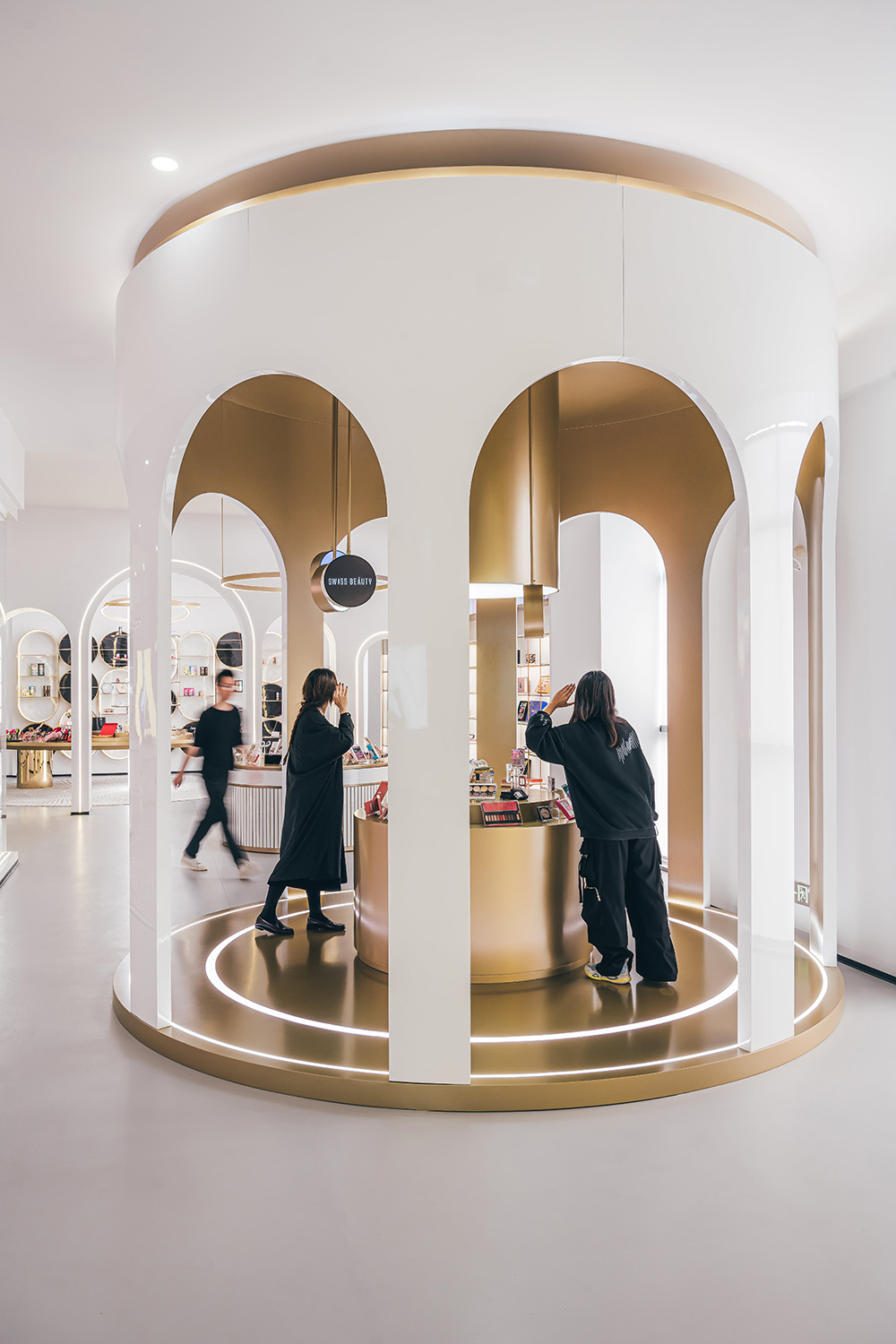 展廳設計,化妝品展廳設計,體驗店設計,展廳體驗店設計,展廳設計案例,展廳設計方案,企業展廳設計,展廳裝修,湖州歐思蘭化妝品展廳,湖州,平介設計,楊楠