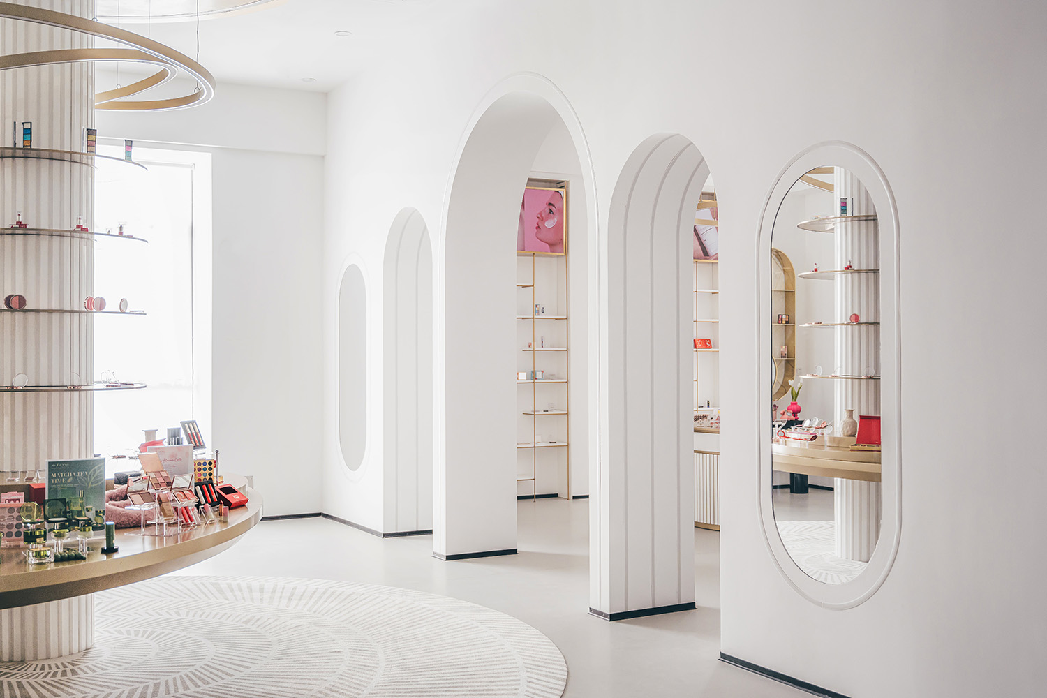 展廳設計,化妝品展廳設計,體驗店設計,展廳體驗店設計,展廳設計案例,展廳設計方案,企業展廳設計,展廳裝修,湖州歐思蘭化妝品展廳,湖州,平介設計,楊楠