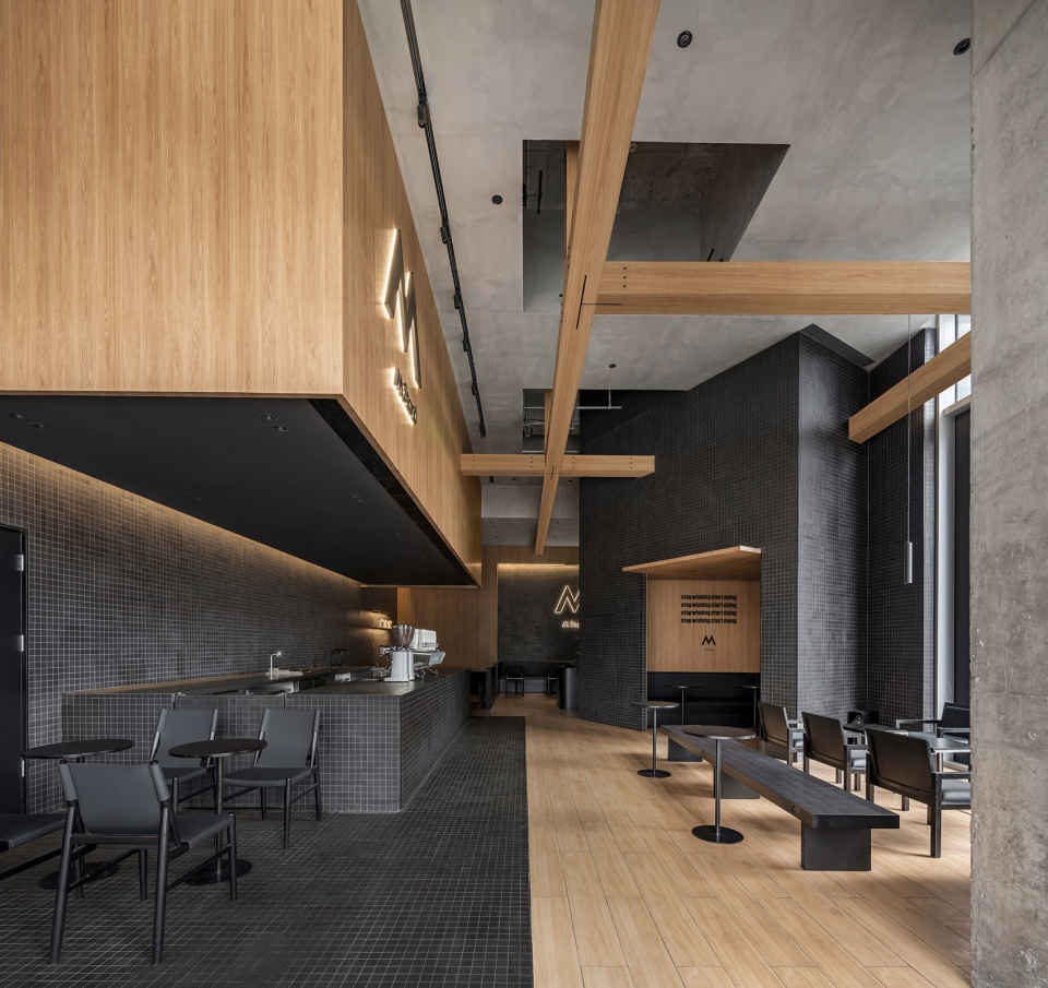 咖啡店設計,咖啡店設計案例,咖啡店設計方案,茶飲店設計,咖啡店裝修,M Stand,M stand濟南萬象城店,WBS裏外工作室