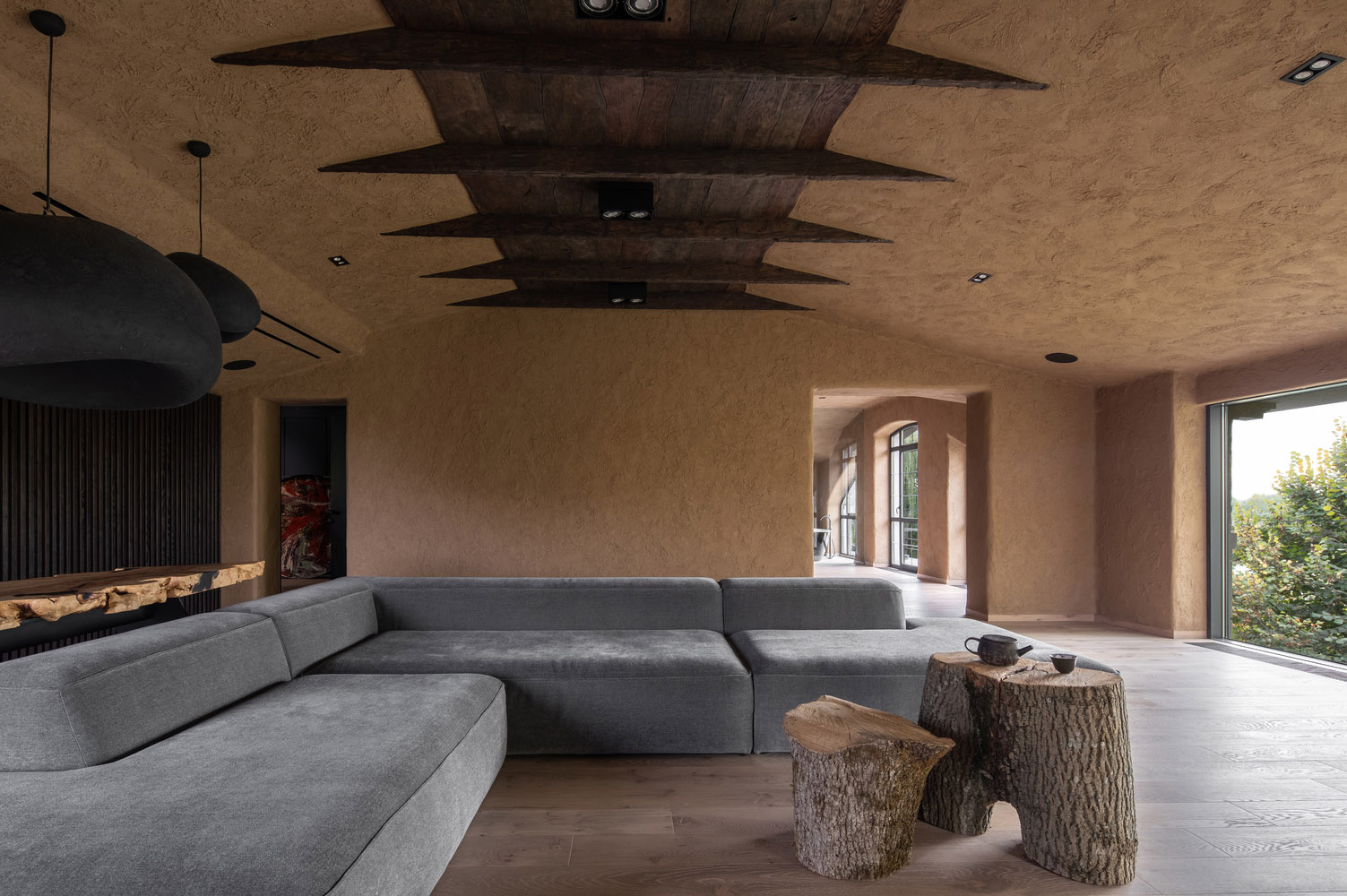 Makhno Studio,住宅設計,Wabi Sabi,侘寂風格,住宅設計案例,200㎡,烏克蘭,基輔