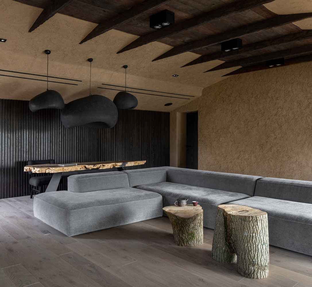 Makhno Studio,住宅設計,Wabi Sabi,侘寂風格,住宅設計案例,200㎡,烏克蘭,基輔