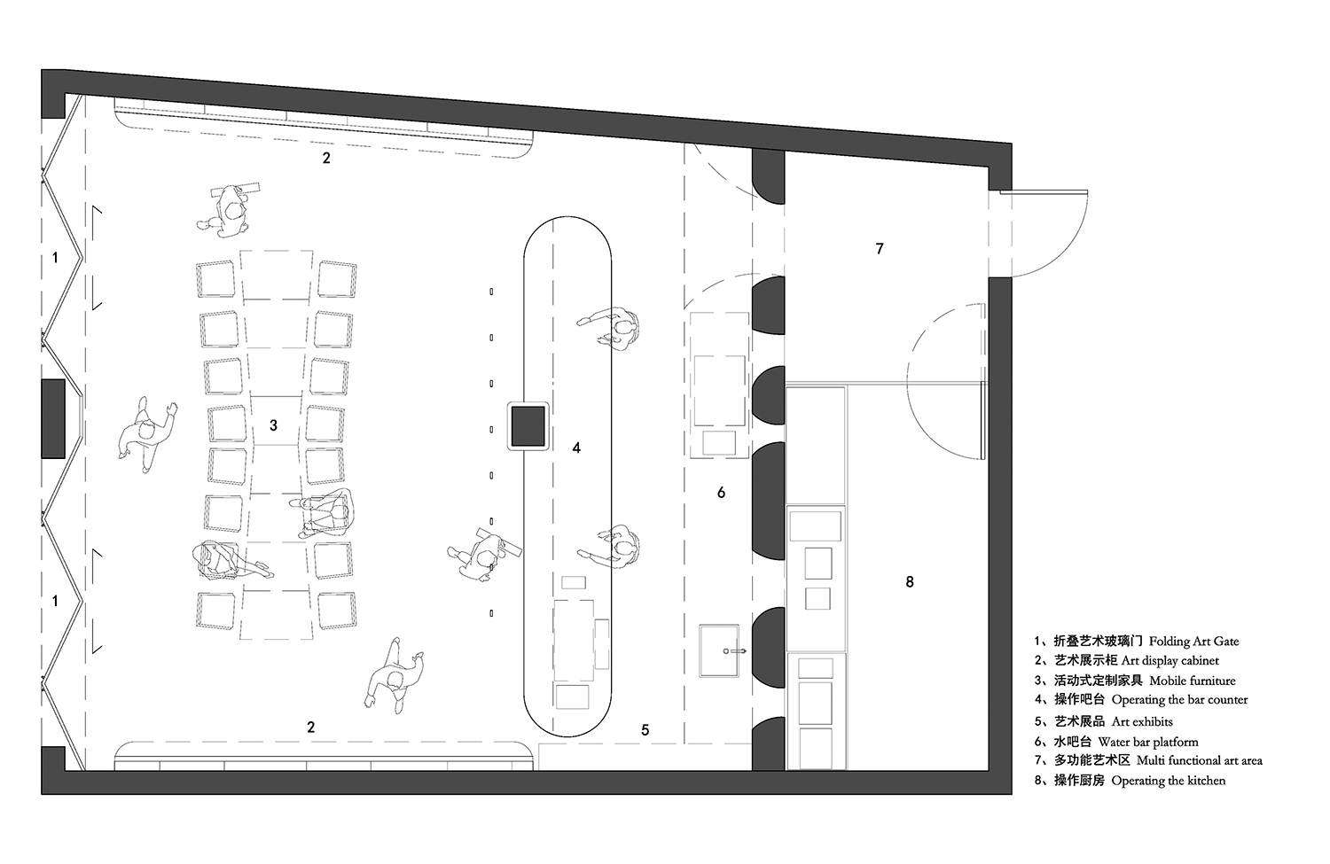 茶飲空間設計,多功能空間設計,茶飲店設計,展覽活動空間設計,茶飲店設計案例,上海,藝術的味道上海概念店,DCDSAA澱川建築事務所