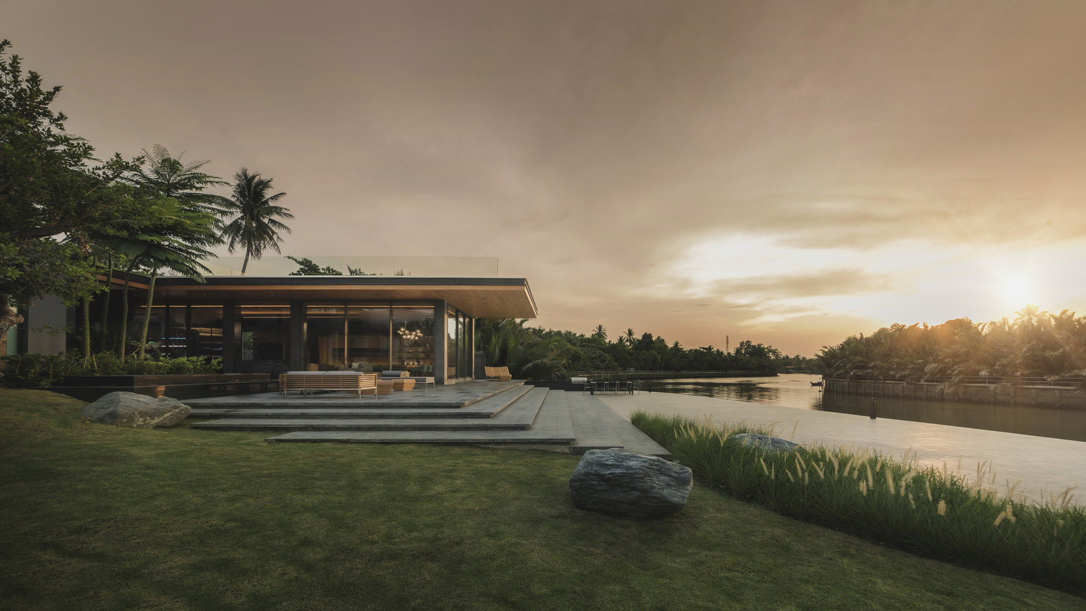 S+S Architects,別墅設計,泰國,景觀別墅,別墅設計案例,別墅設計方案,568㎡,景觀別墅,平層別墅