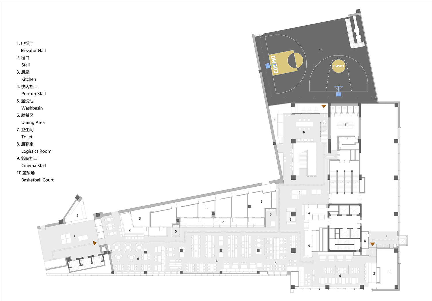 餐廳設計,商場餐廳設計,餐飲集合店設計,休閑餐廳設計,餐廳設計案例,餐廳設計方案,成都CO#NER餐飲空間,成都,MOJO