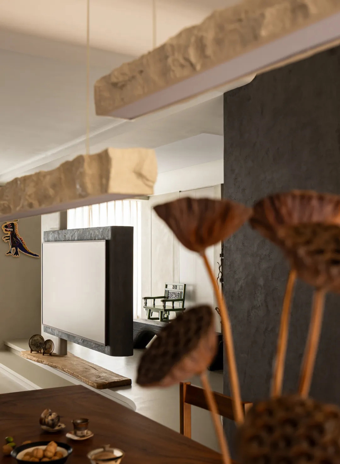 193㎡大平層設計,193㎡,微水泥,奶油風,住宅設計,現代風格大平層設計,大平層,大平層設計案例,大平層設計方案,廣州寧境流光大平層,廣州,天用設計