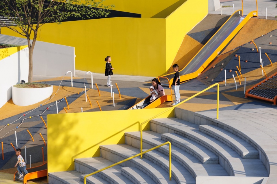 運動公園設計,戶外籃球場設計,公園設計,籃球場設計案例,運動場地設計,宜昌發展大道JU橘•籃球公園,宜昌,HID翰地景觀