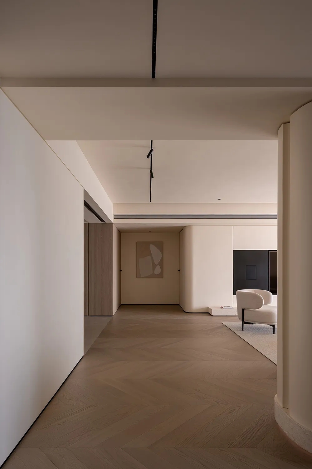 極簡風住宅設計,奶油風,極簡奶油風住宅,住宅設計,家裝設計,住宅設計案例,住宅設計方案,微水泥,深圳南山極簡奶油風住宅,深圳,渡空間設計