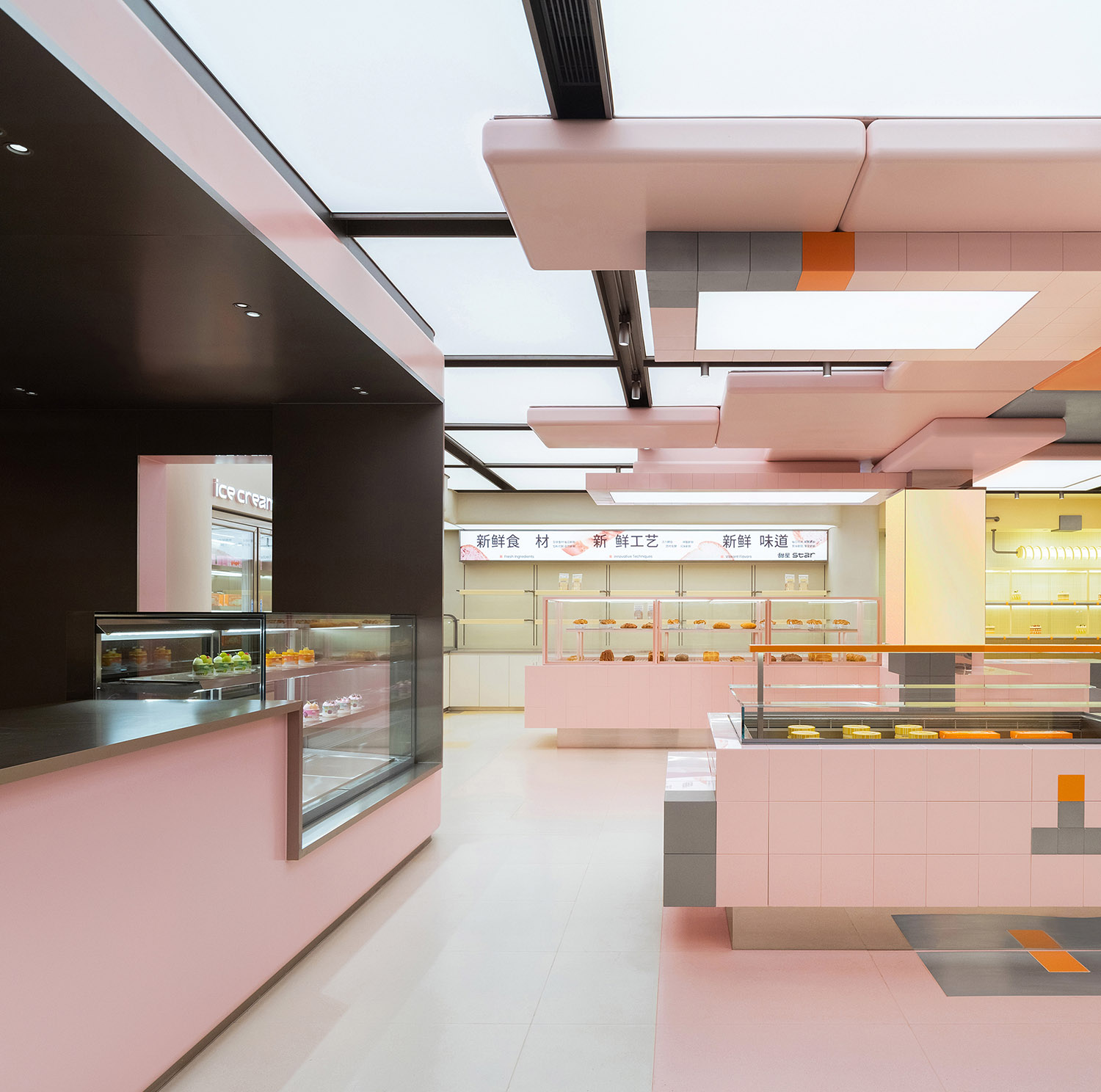 麵包店設計,烘焙店設計,甜品店設計,麵包店設計案例,麵包店設計方案,烘焙店,主題甜品店設計,蘇州甜星STAR旗艦店,蘇州,SLT設計