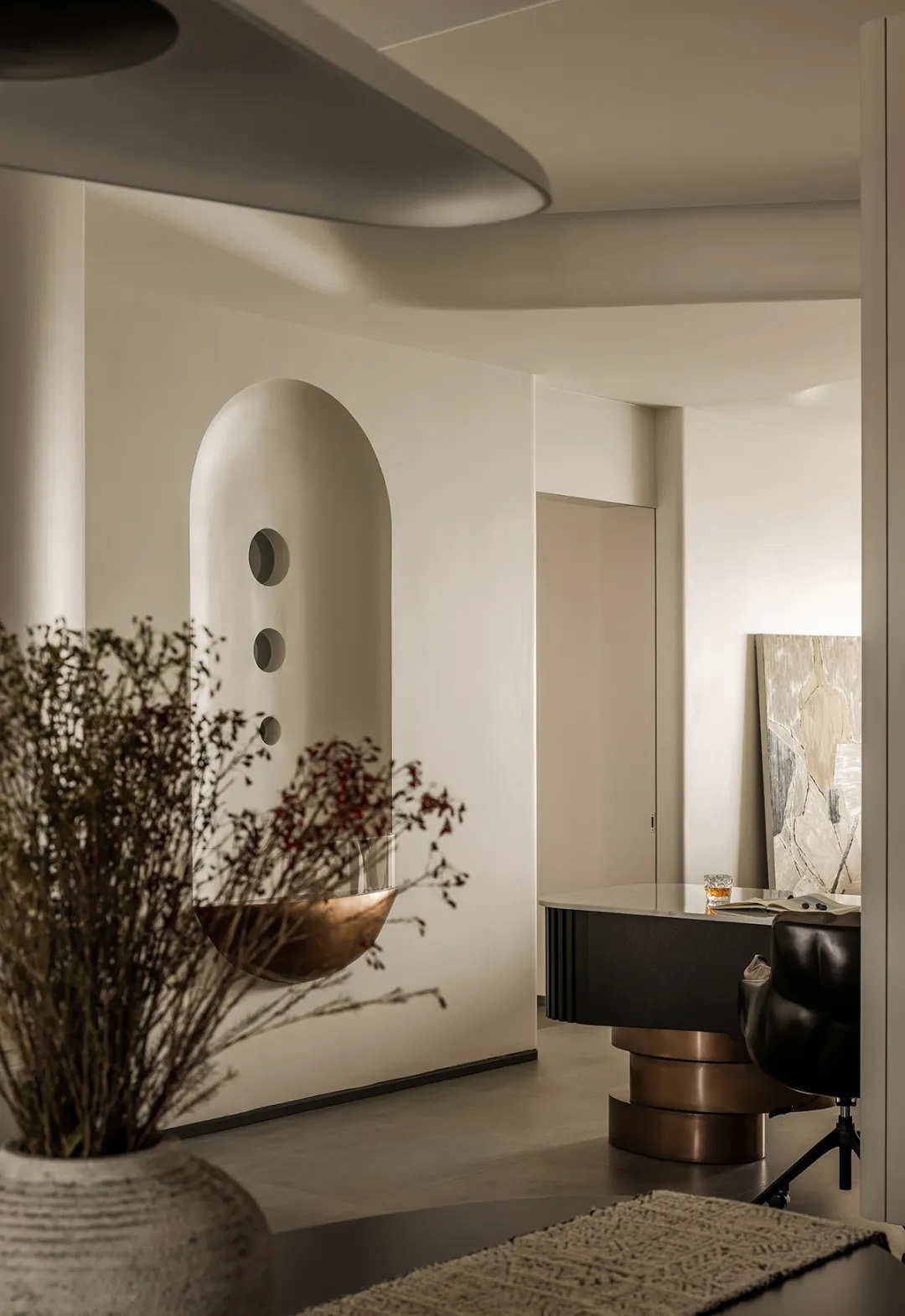 300㎡大平層設計,300㎡,微水泥,奶油風,住宅設計,現代風格大平層設計,大平層,大平層設計案例,大平層設計方案,河北秦皇島璽海海景大平層,河北秦皇島,道合空間設計