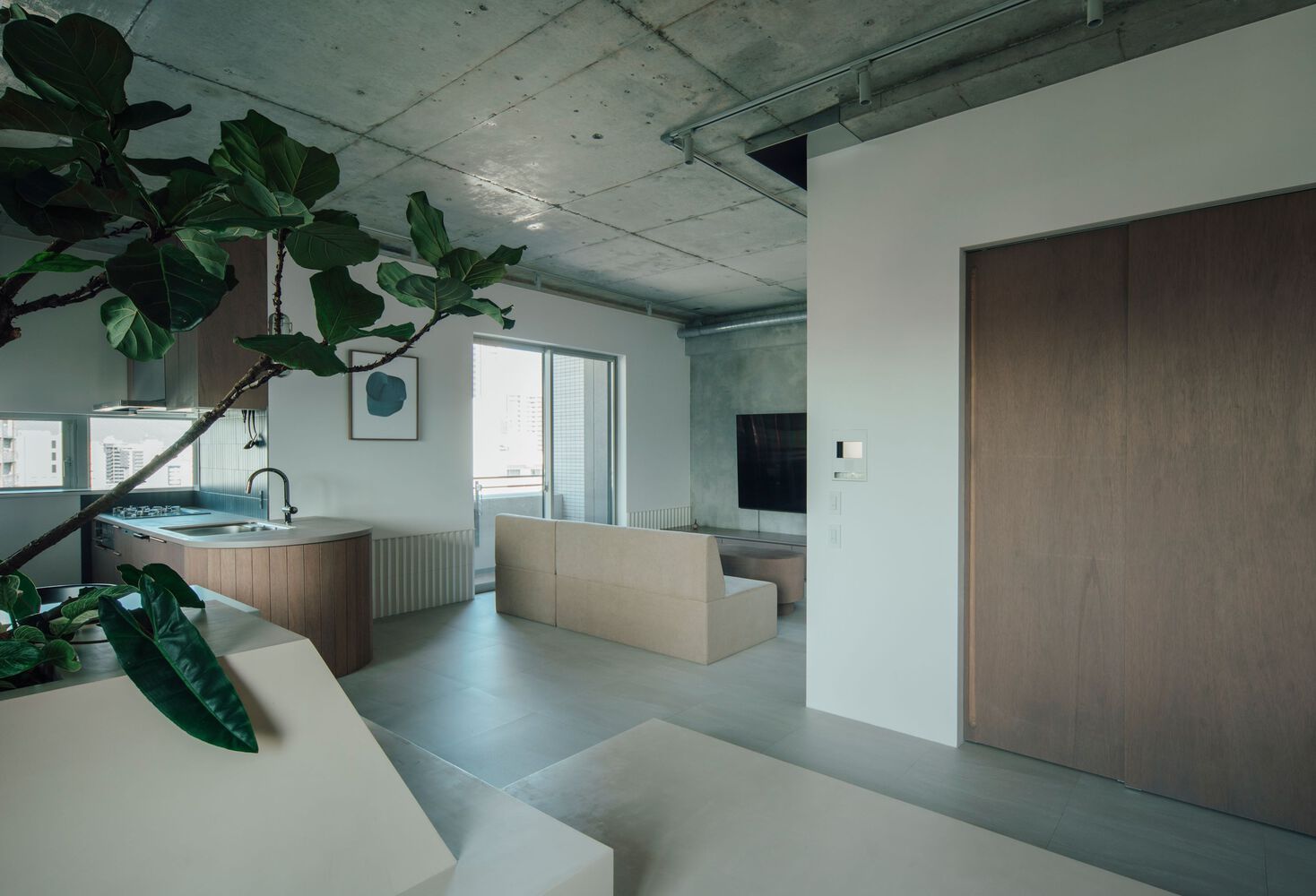 FATHOM,公寓設計,日本,廣島,50㎡,公寓設計案例,公寓設計方案,極簡風格,極簡主義,裸露混凝土