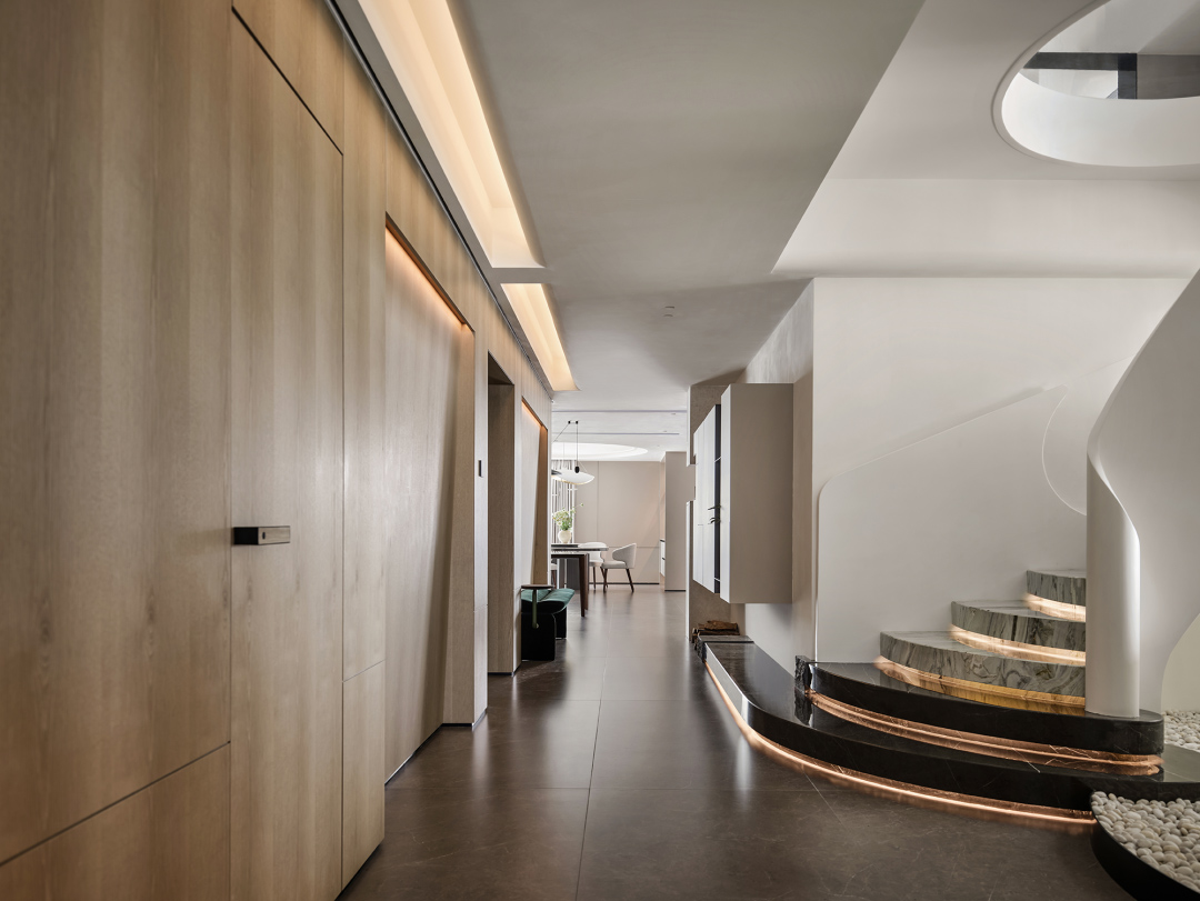 400㎡複式設計,400㎡,複式設計,現代風格複式設計,微水泥,住宅設計,複式設計案例,複式設計方案,成都七一森林複式自由生長的空中花園,成都,STUDIO.Y室內設計